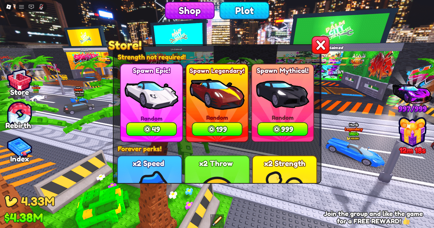 Roblox car collection game
