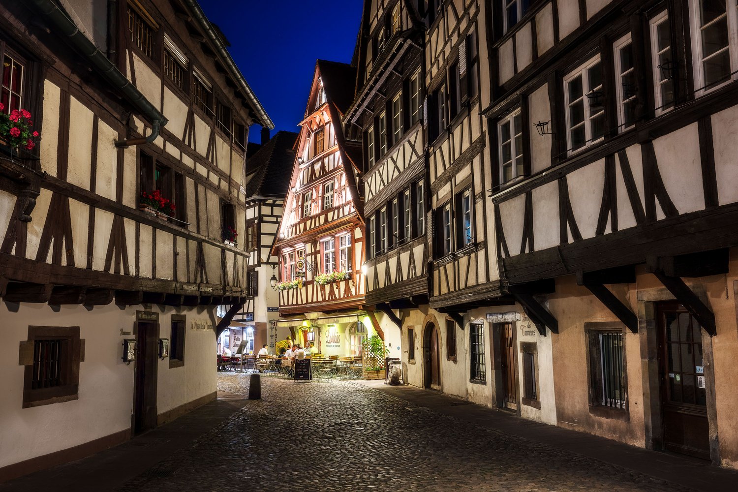 Strasbourg Petite France alsace old cozy town night evening-1