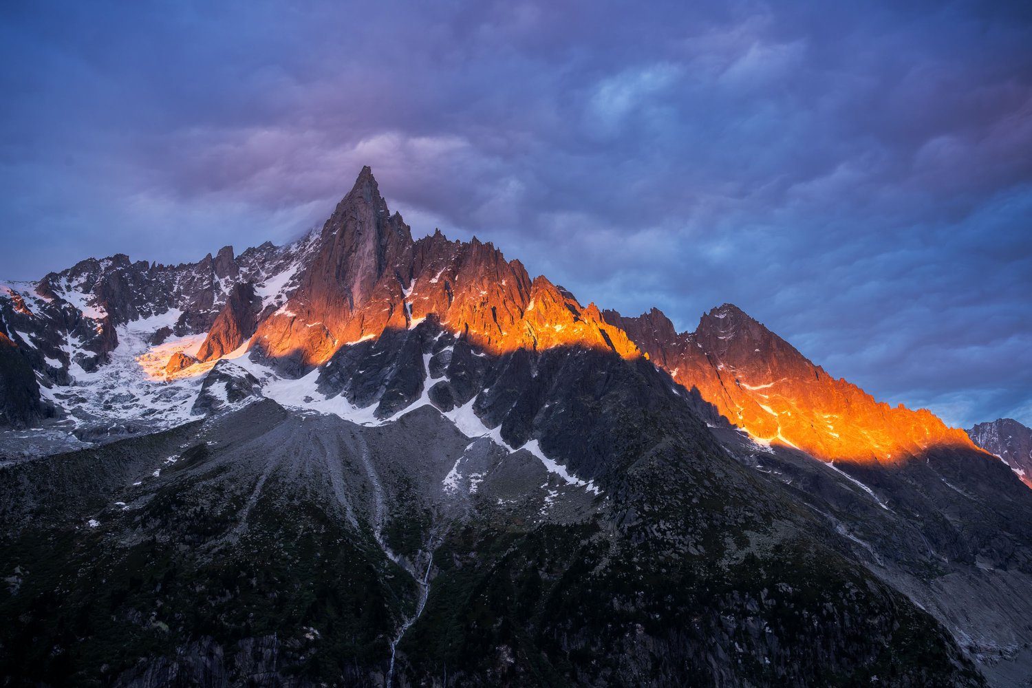 France Chamonix Mer de Glace Le Signal Forbes mountains glacier trail staircase sunset colors 4_1