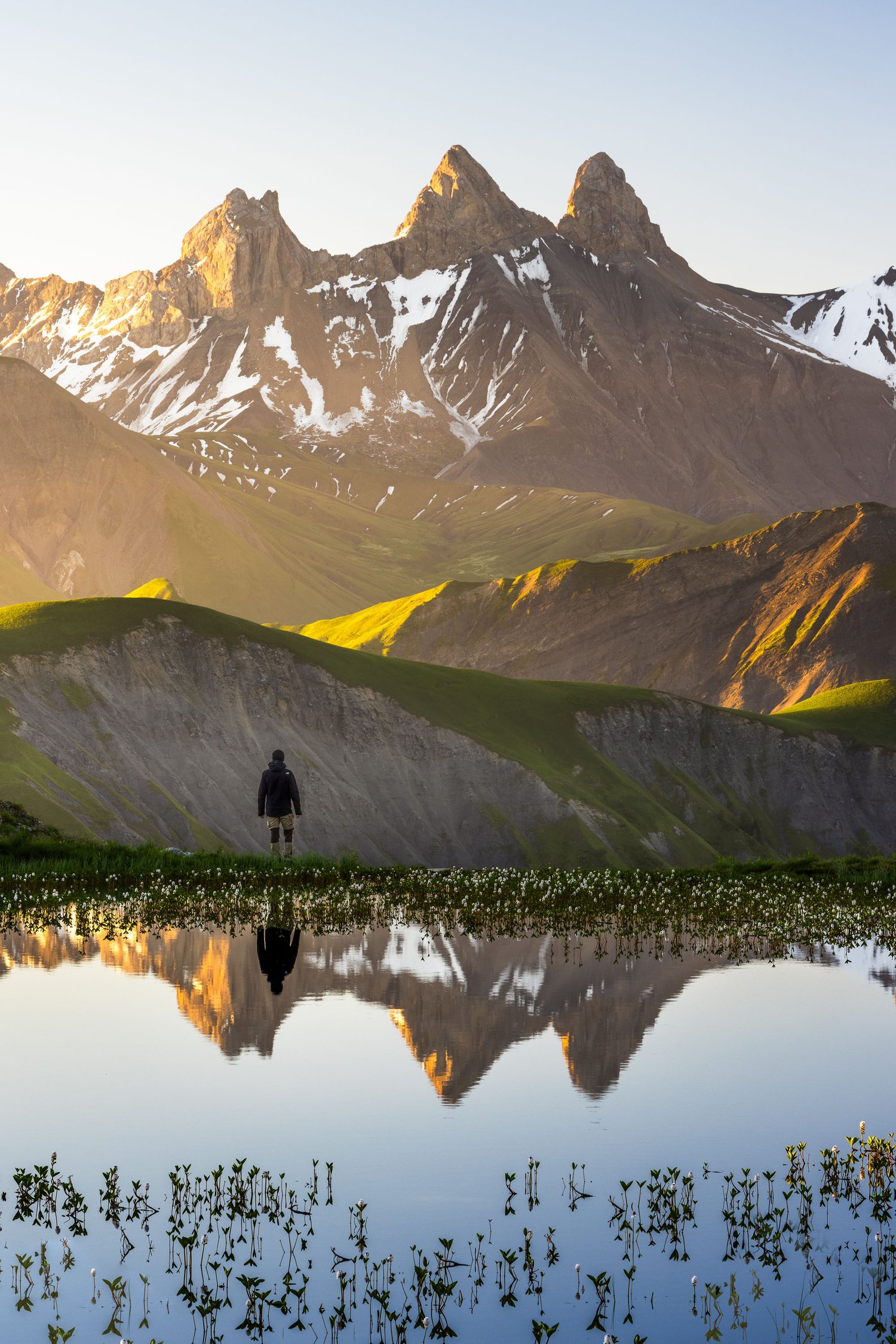 France Landscape Photography Alps d'Arves Massif Arves golden hour 5 sunrise reflection B