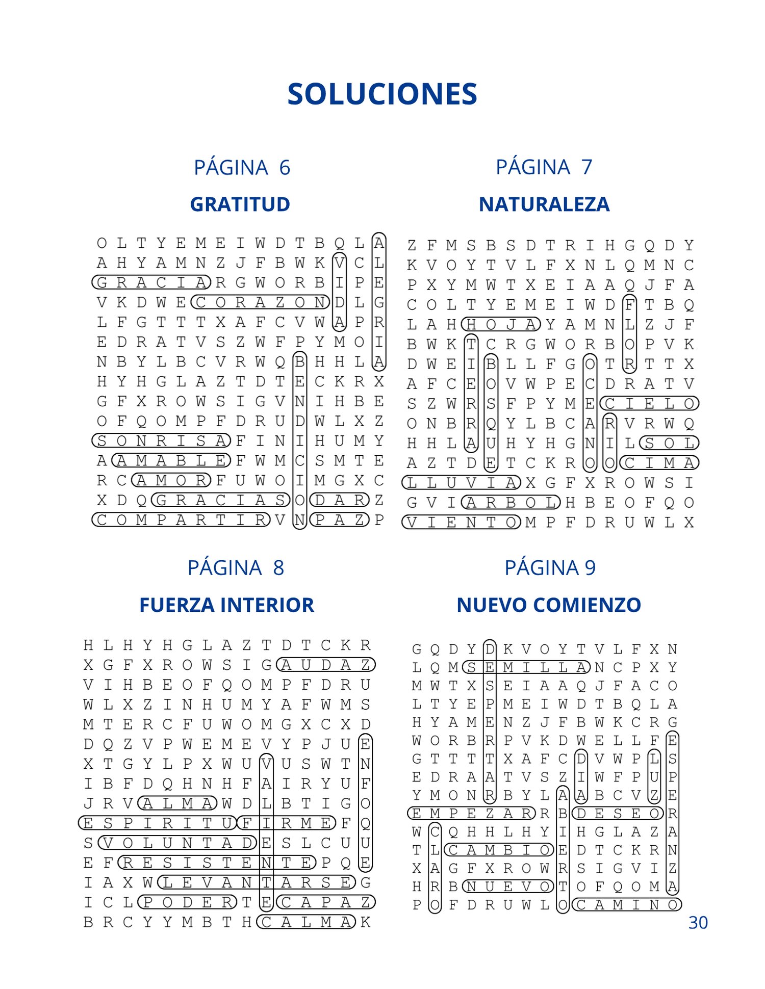 Sopa de letras imprimible en letra grande para adultos y personas mayores