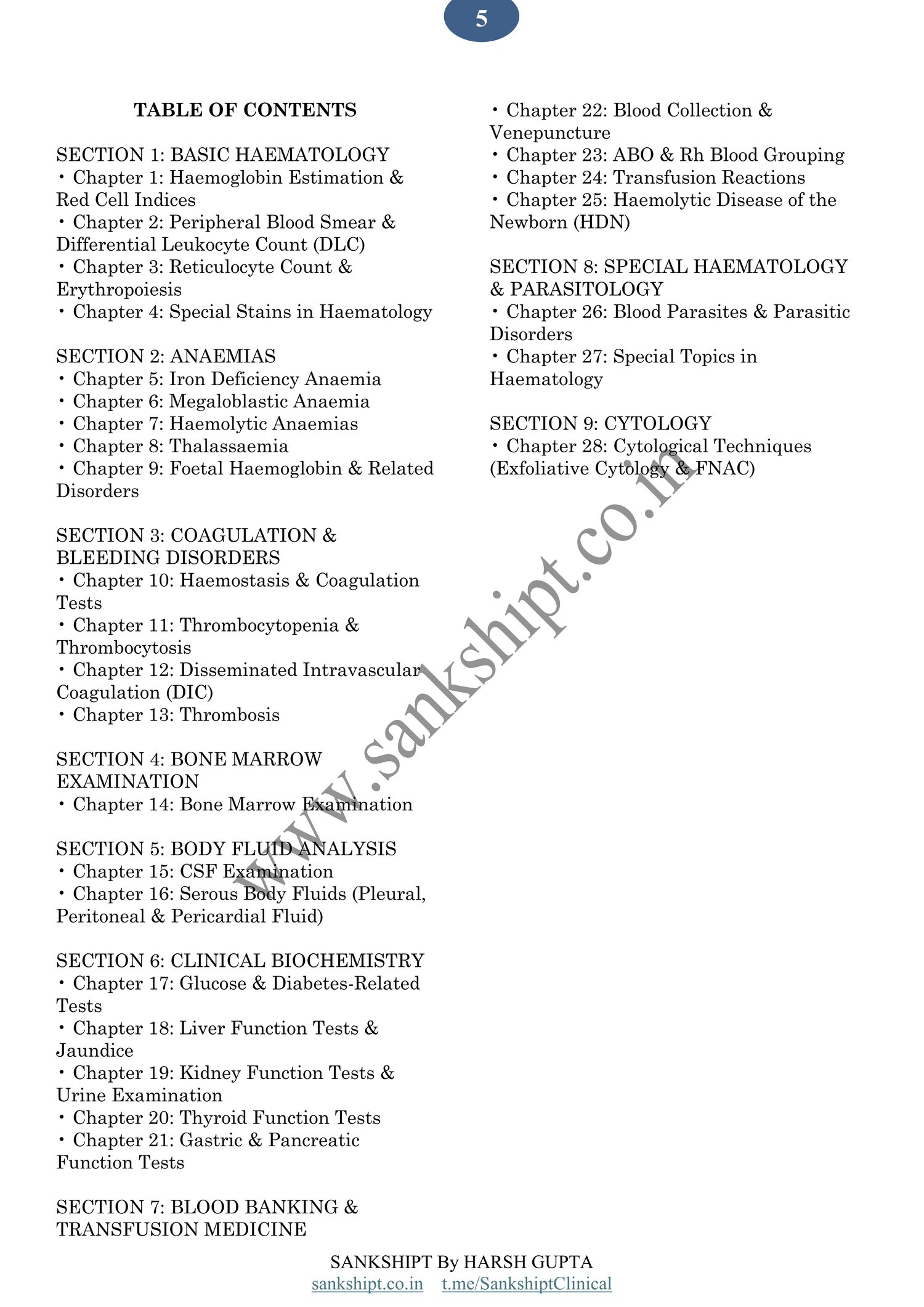uni pyq list clinical pathology