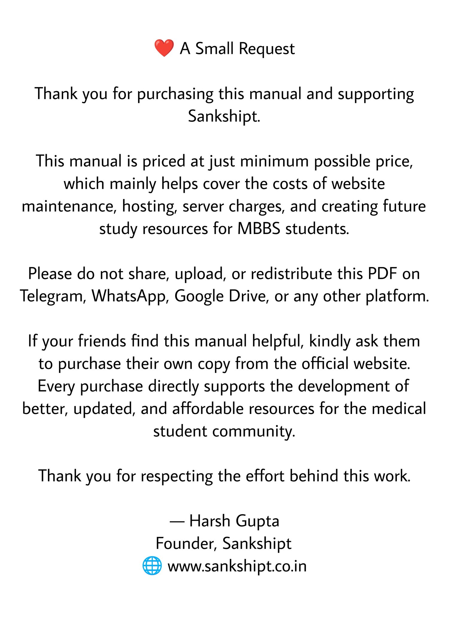 a small request