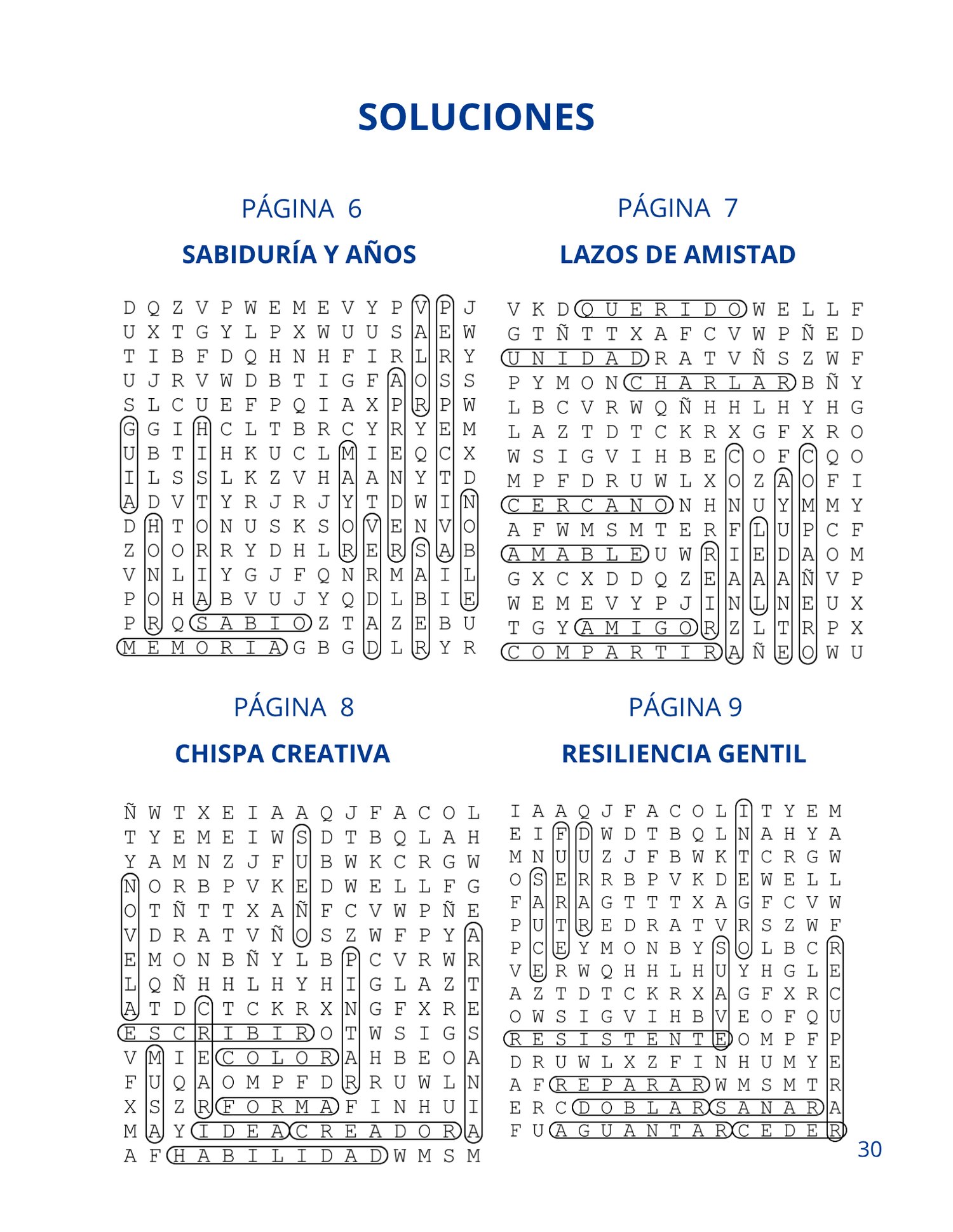 Sopa de letras imprimible en letra grande para adultos y personas mayores