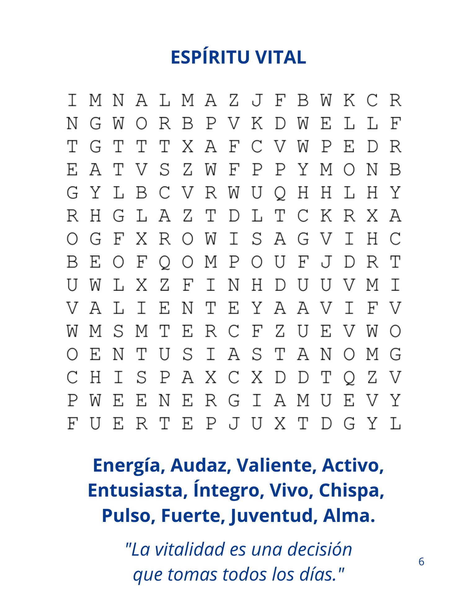 Sopa de letras imprimible en letra grande para adultos y personas mayores