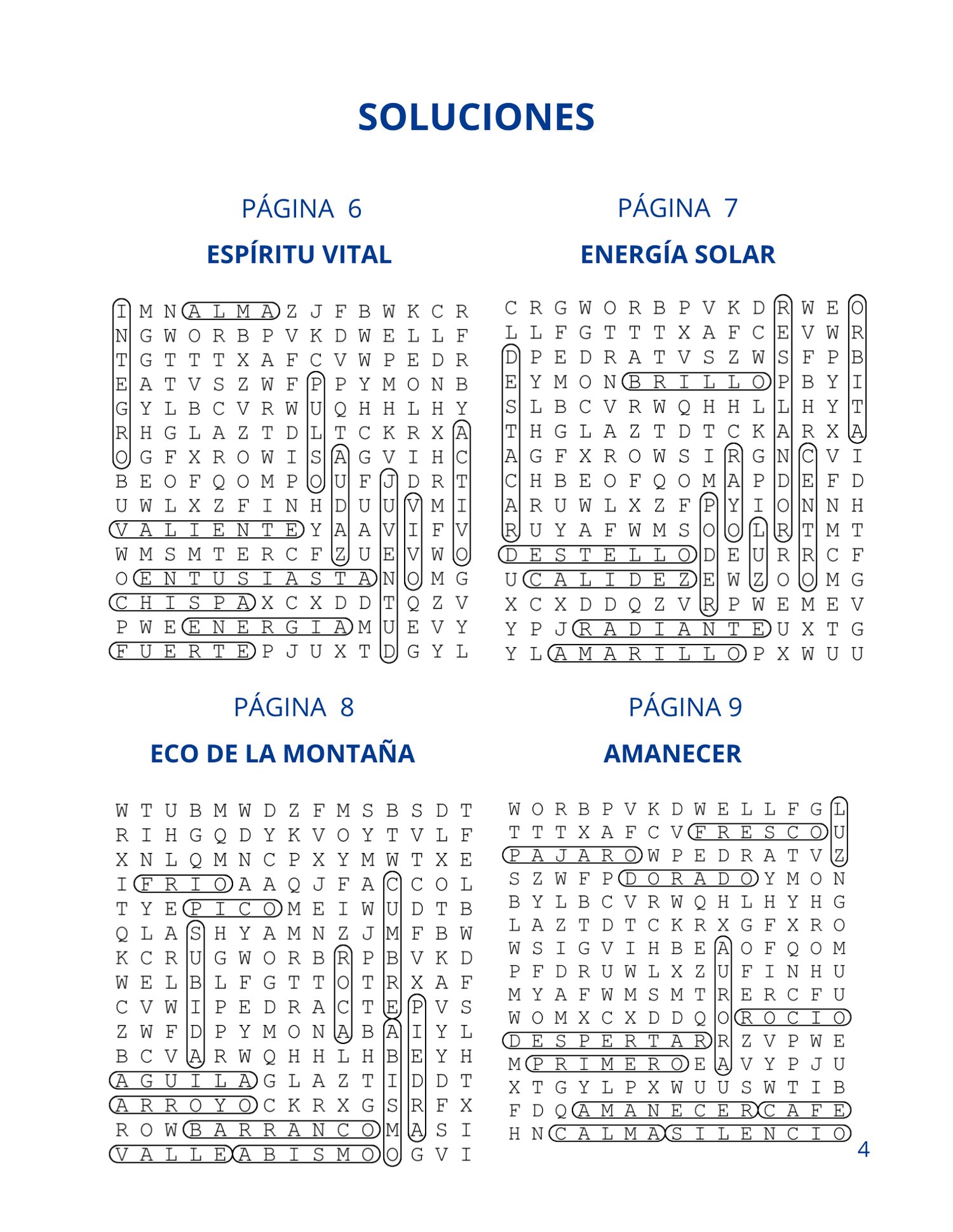 Sopa de letras imprimible en letra grande para adultos y personas mayores