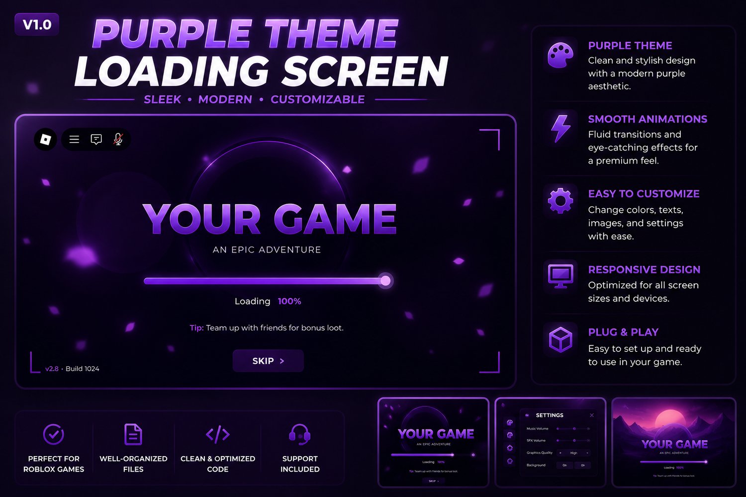 Roblox purple loading screen