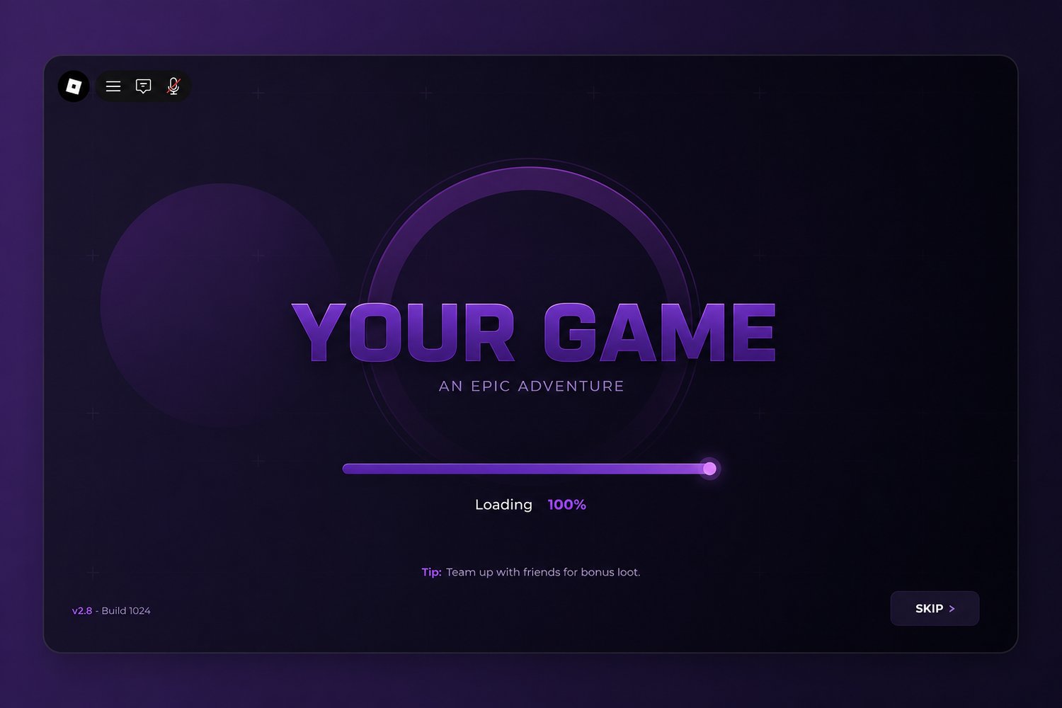 Roblox loading screen UI