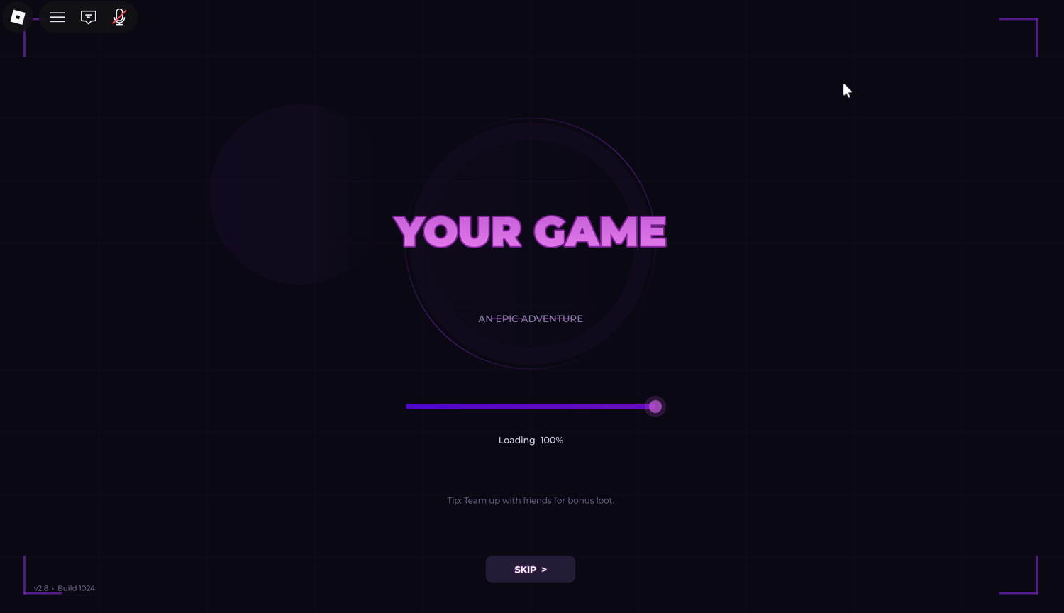 Roblox loading interface