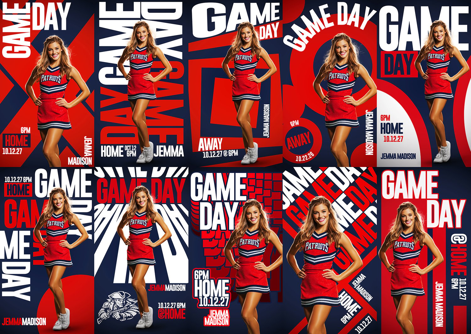 All Out, Media Kit, Game Day Graphics, Sports Design, Template, Digital Background, Athletes, School Art, Announcements, Social Media Posts