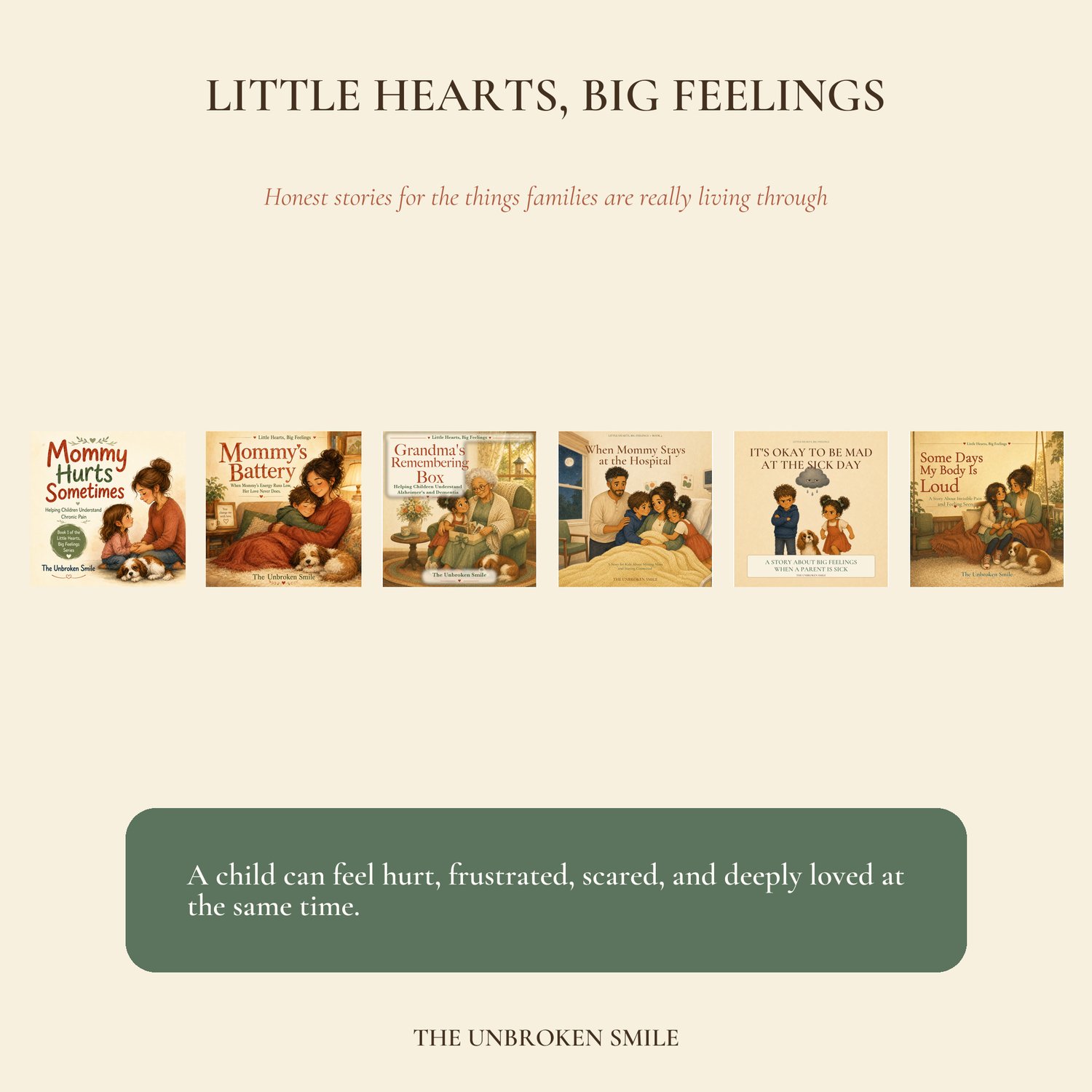Little Hearts Big Feelings children's book series lineup