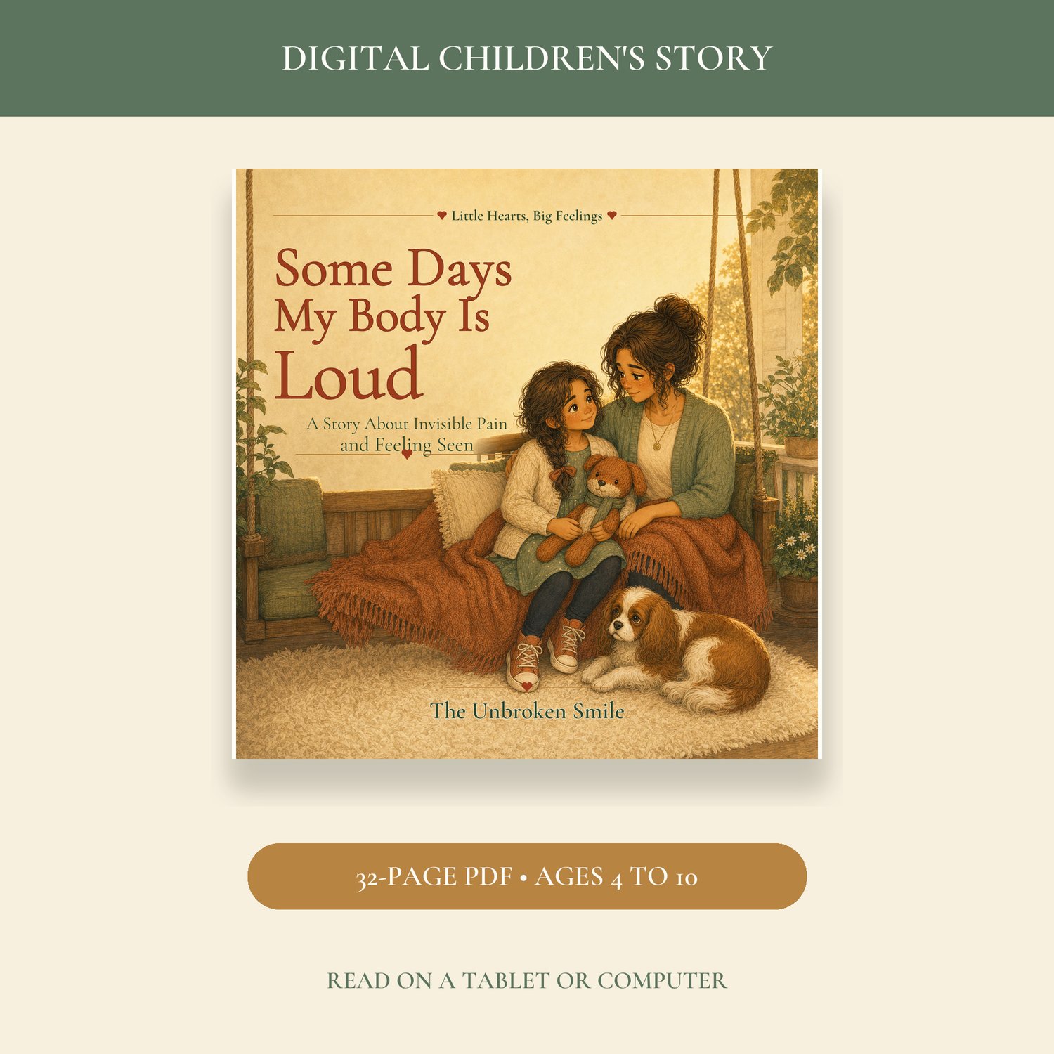 Digital children's story cover for Some Days My Body Is Loud, ages 4 to 10