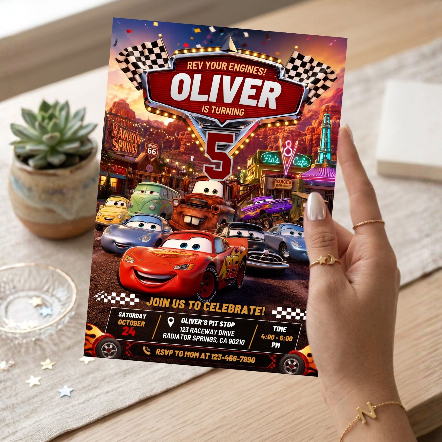Cars party invitation editable template for instant download and personalization