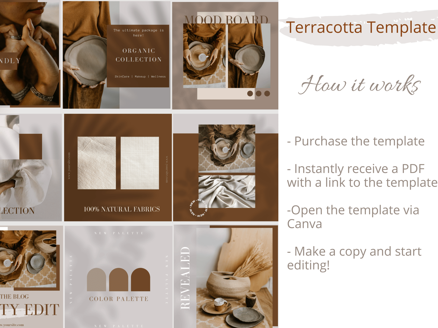 18 Terracotta Canva Instagram Templates