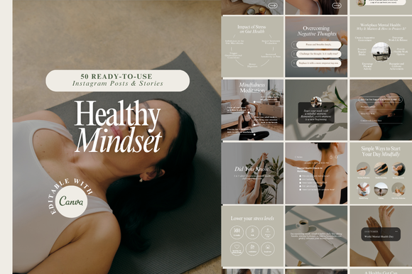Healthy Mindset Instagram Templates