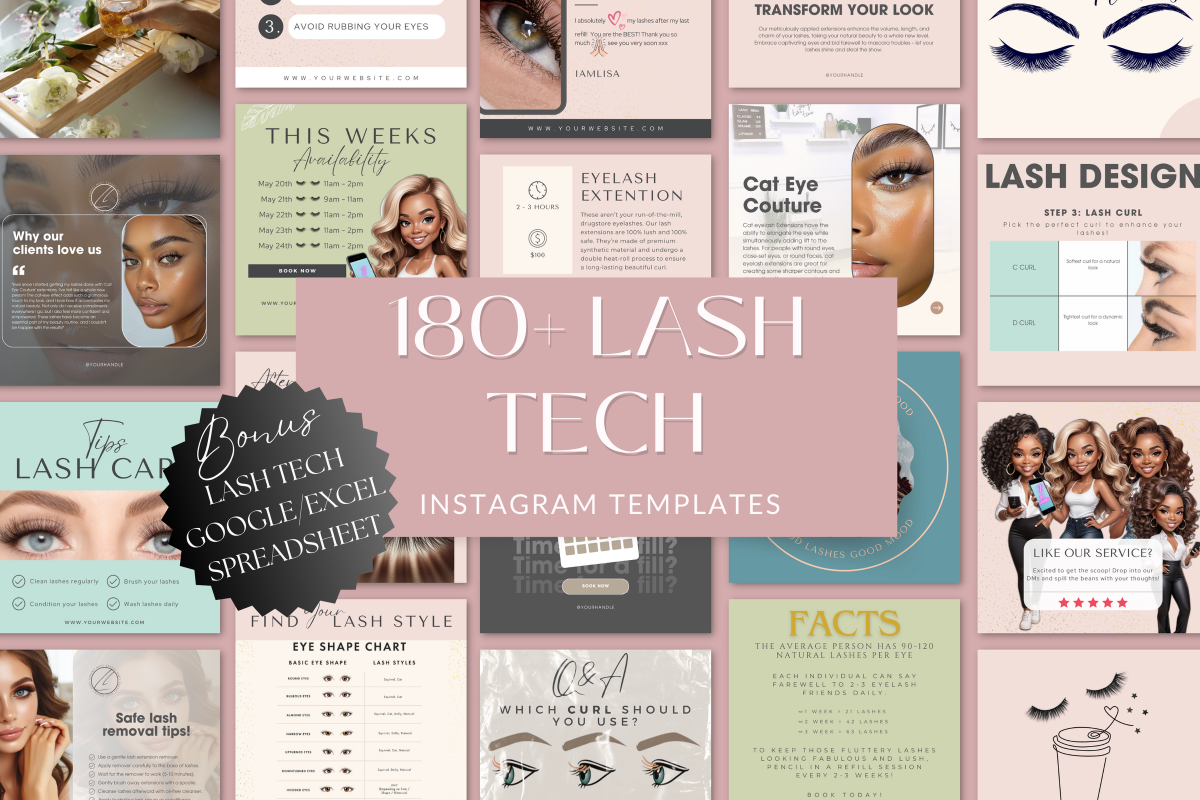 Lash Tech Instagram Templates