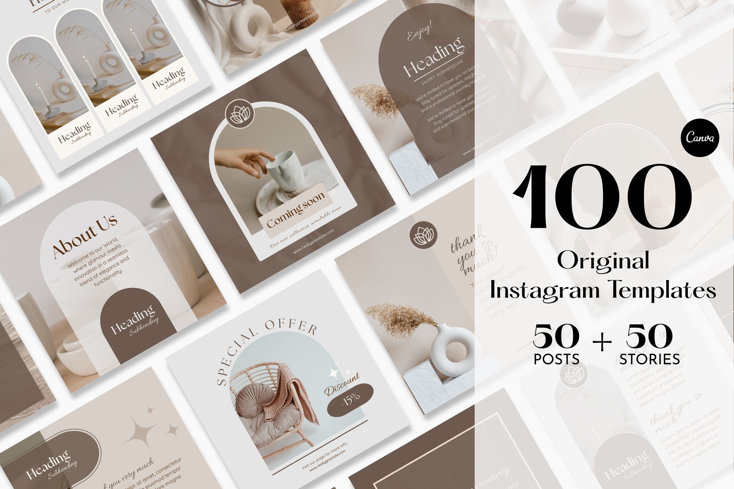 Aesthetic Beige Instagram Templates