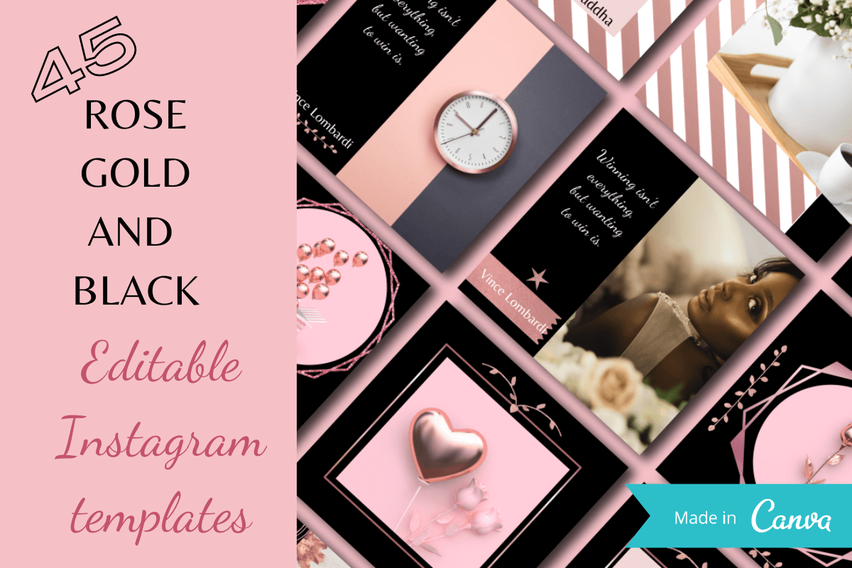 Rose Gold Instagram Templates