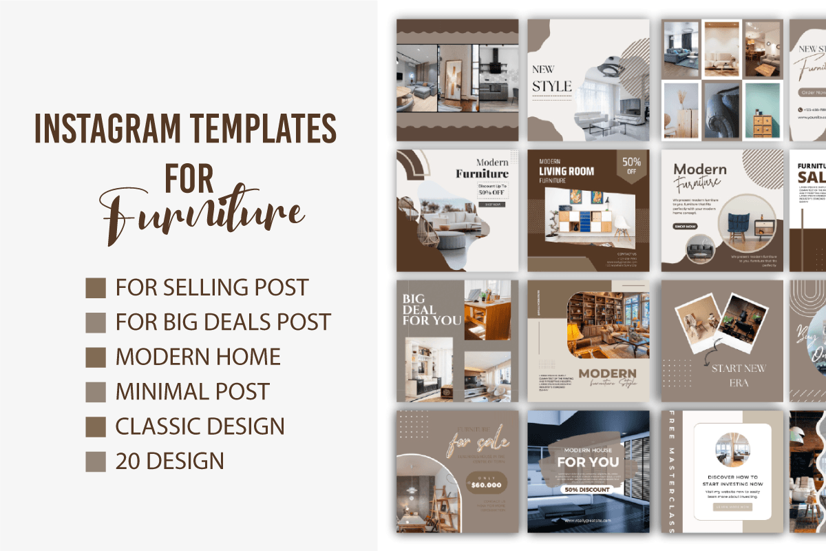 20 Instagram Templates for Furniture