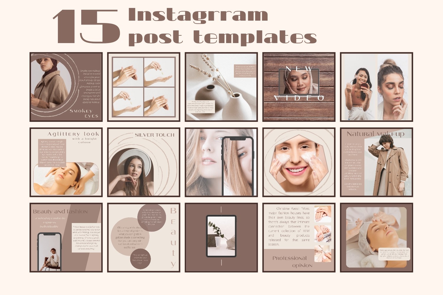 Beige Chocolate Instagram Templates