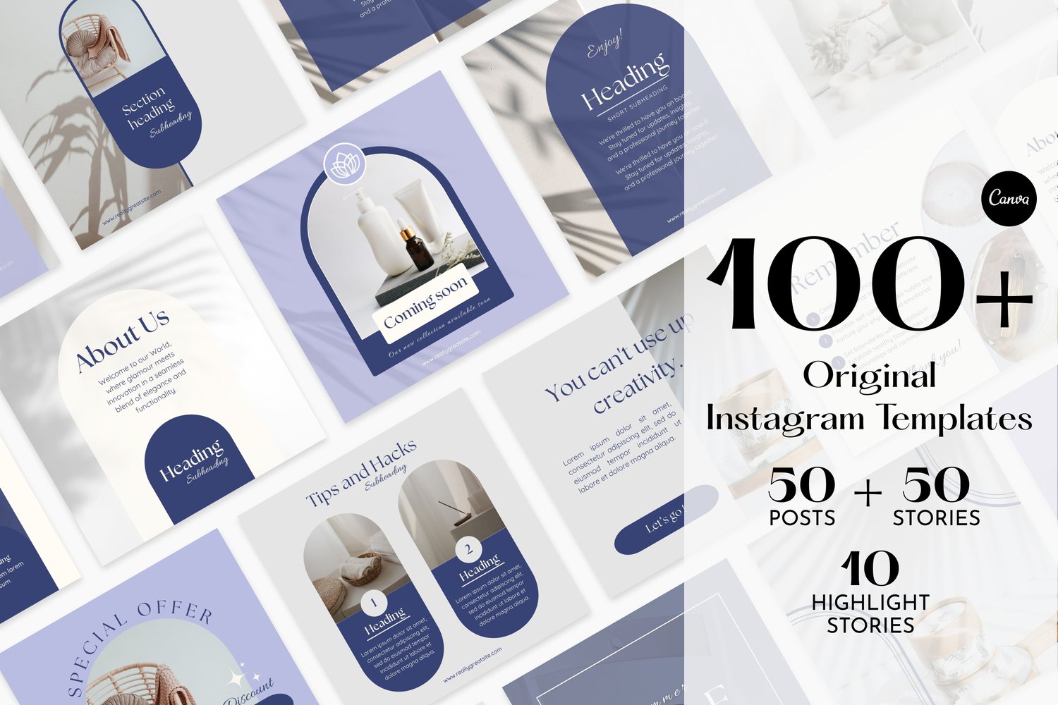 Aesthetic Blue Instagram Templates