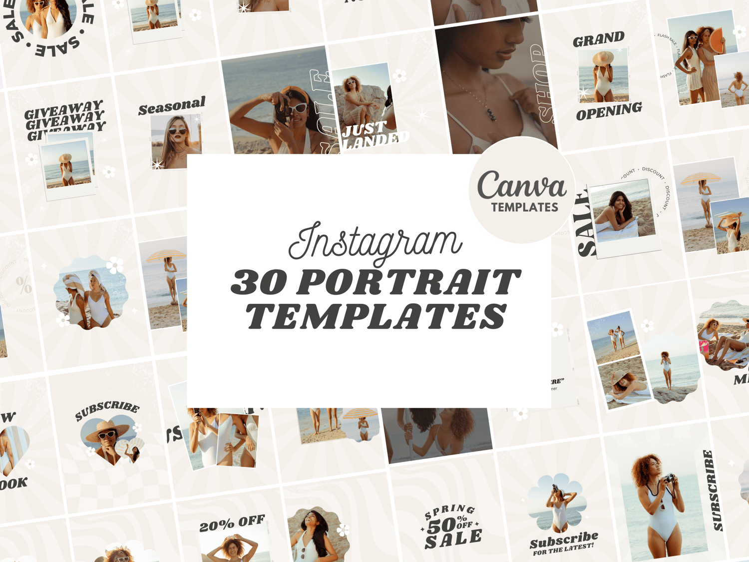 Neutral Cream Instagram Templates