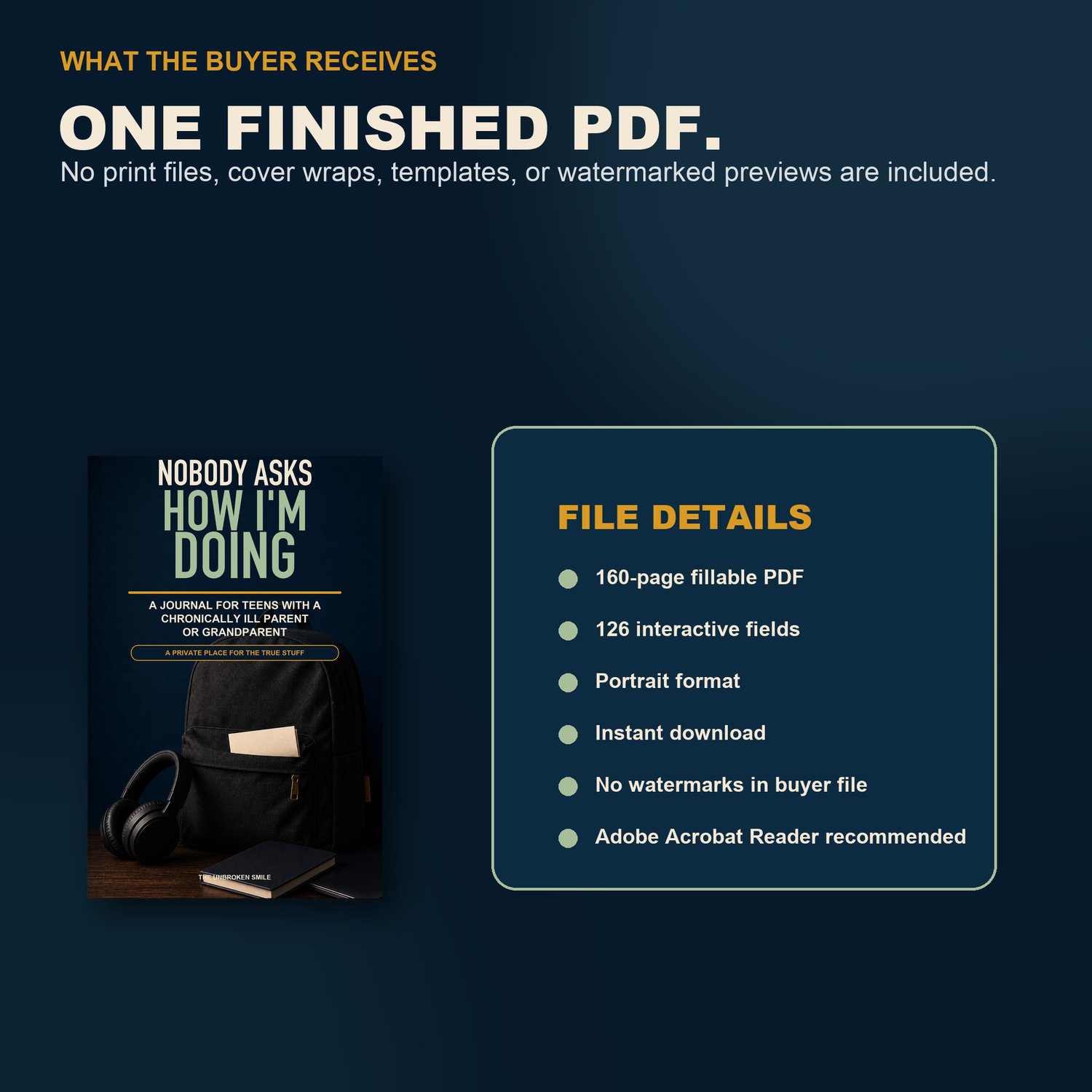 Buyer receives a private 60-day fillable PDF journal