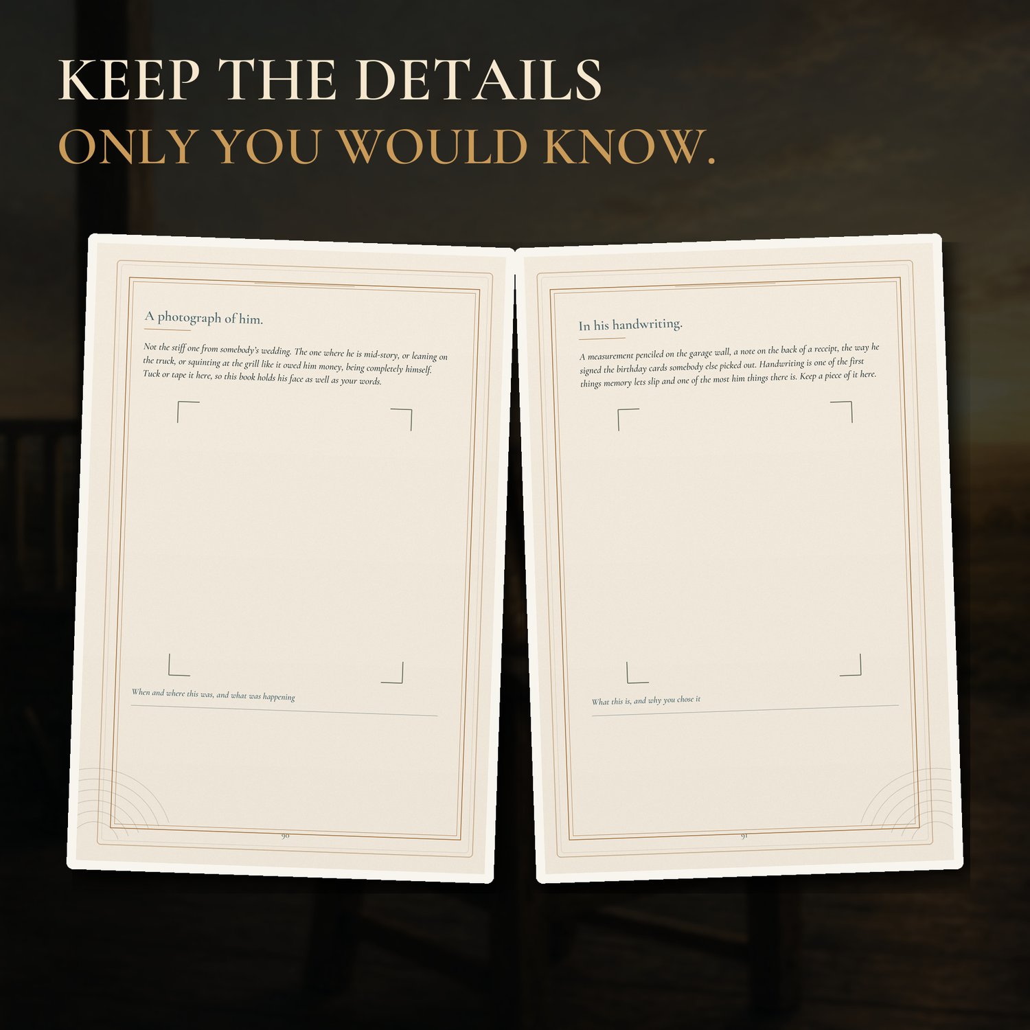 Private reflection pages for daughters navigating grief and hard dates