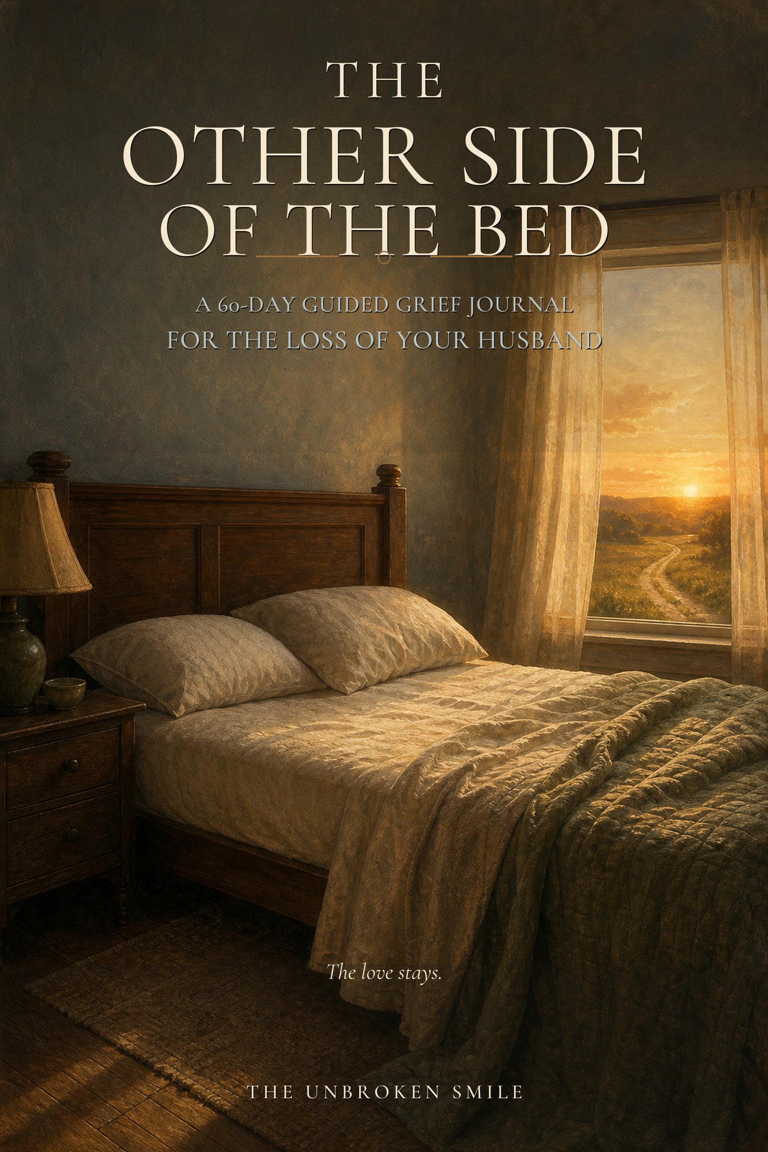 The Other Side of the Bed fillable grief journal cover for widows
