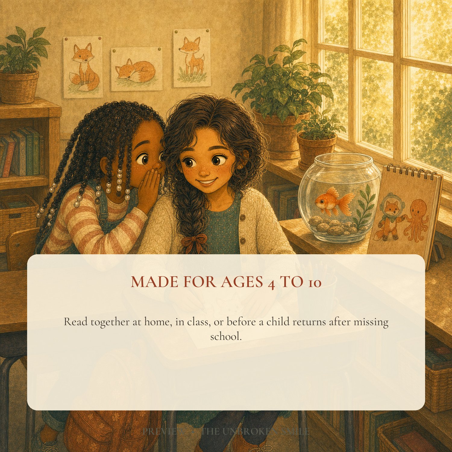 Product information for ages 4 to 10, tablet or computer use, and optional home printing