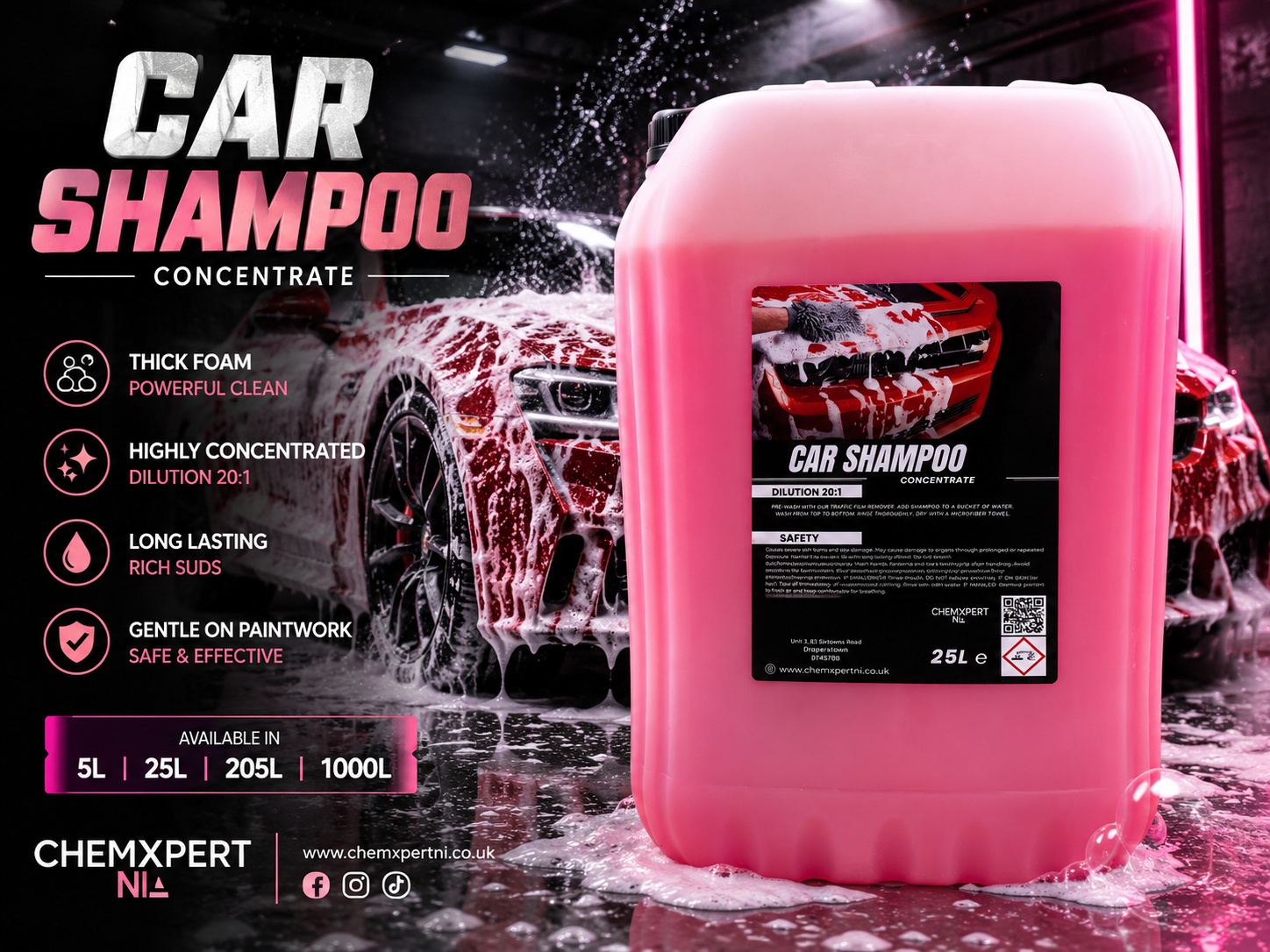 ChemXpert NI Premium Car Shampoo 25 litres