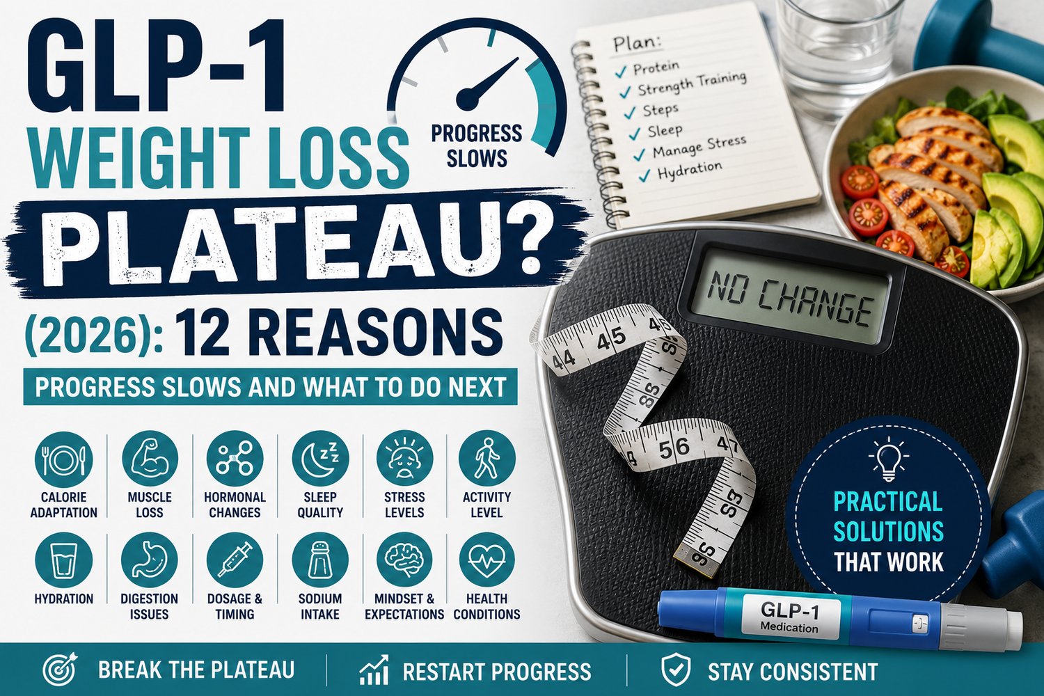 GLP-1 Weight Loss Plateau?: 12 Reasons Progress Slows and What to Do Next