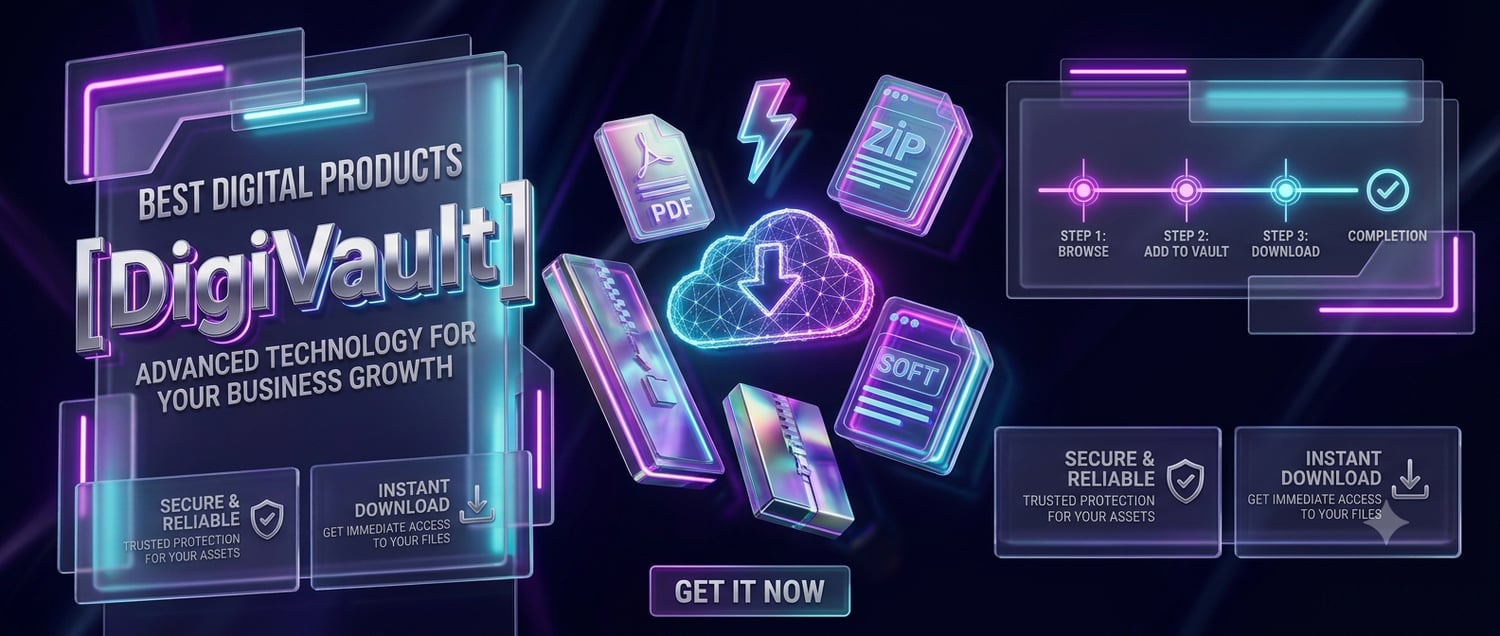 Buy digital products online, premium digital assets, instant download templates, professional e-books online, digital tools store.