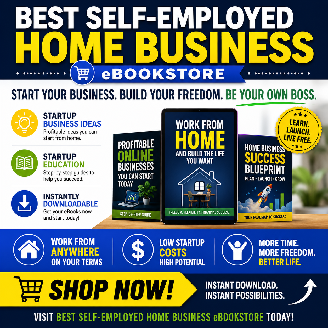 Best Self Employed Home Business E-Book Store