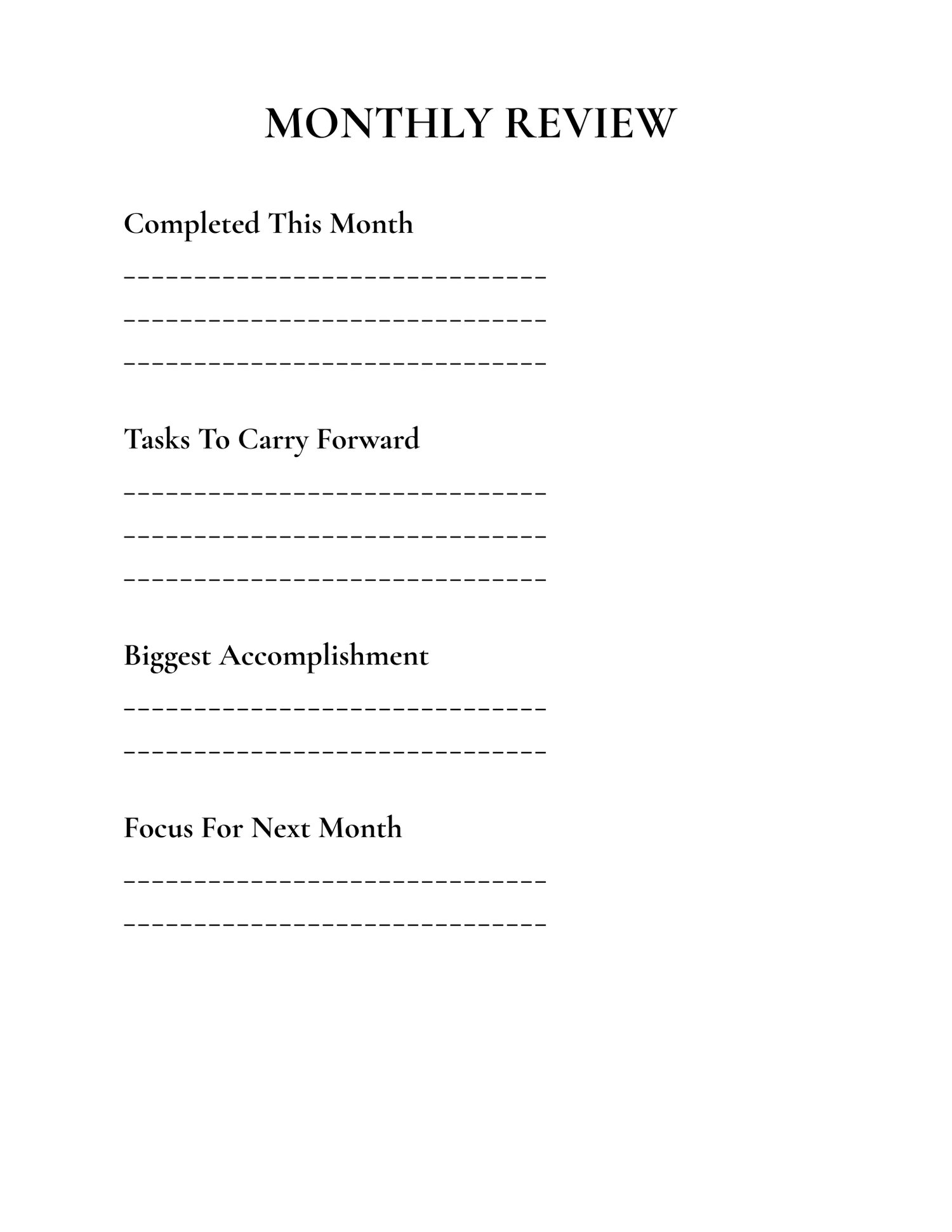 Homestead task tracker printable PDF page designed for tracking ongoing chores, reminders, and seasonal work throughout the month.