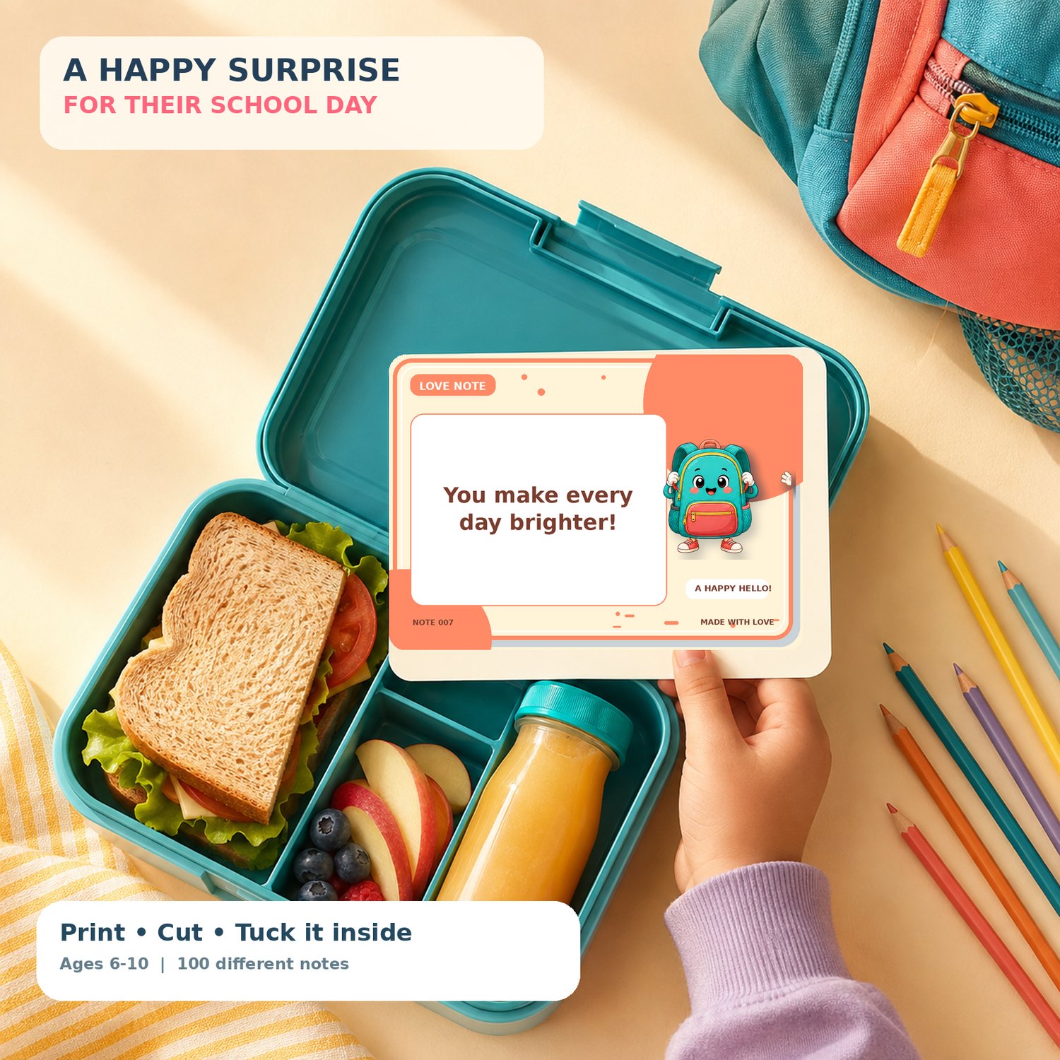 100 Lunch Box Notes for Kids – Encouragement, Jokes & Riddles