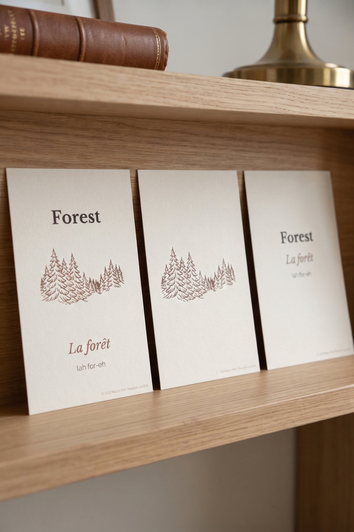Bilingual Montessori nature flashcards in English and French - 20 printable concepts for toddlers.