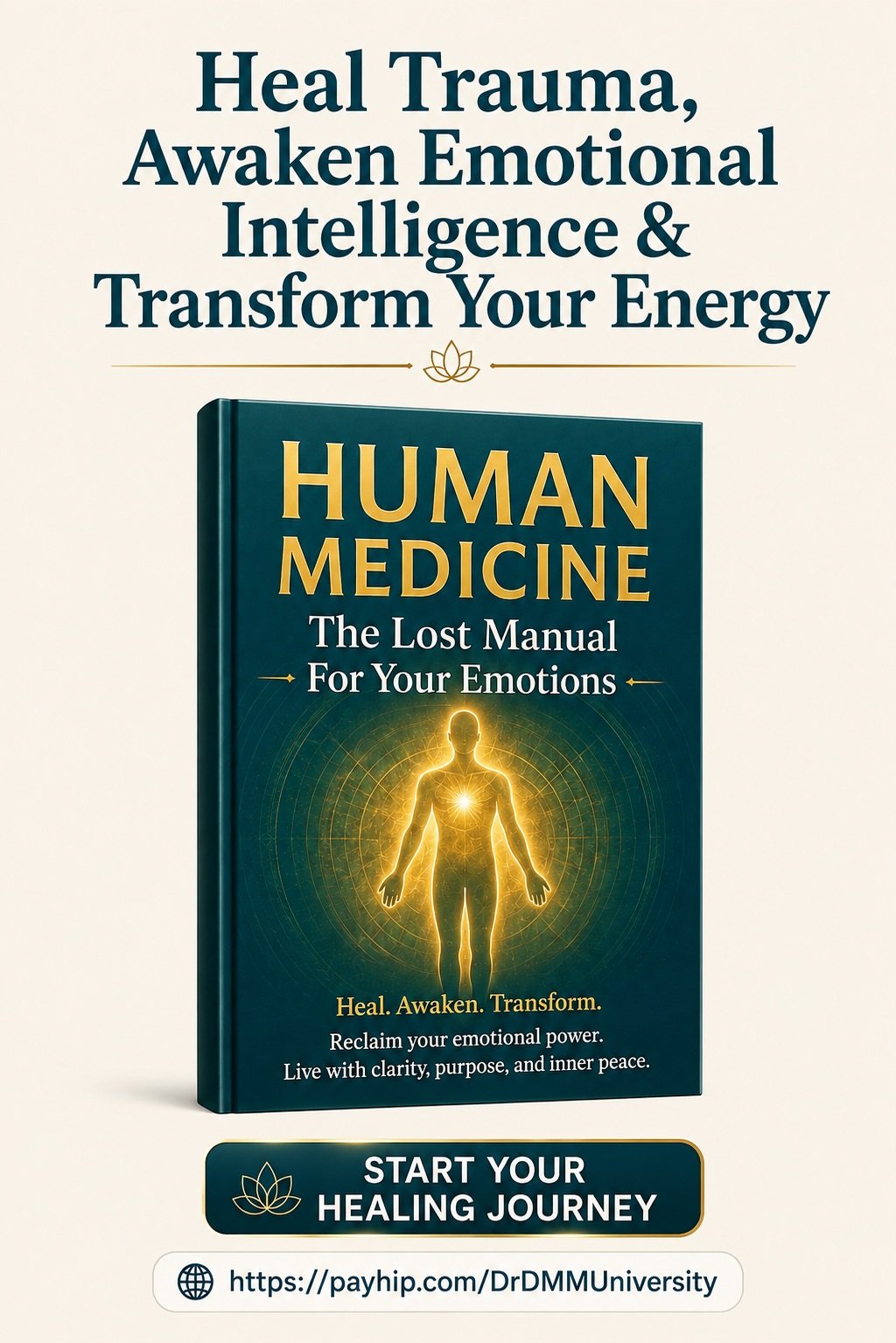 Discover Human Medicine: The Lost Manual for Your Emotions — a groundbreaking emotional healing book by globally recognized energy healer Charlie Goldsmith, best known from TLC’s The Healer.  This transformative guide reveals the missing manual for emotio