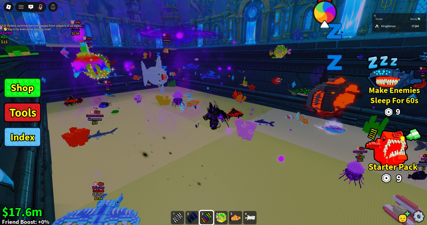 Roblox fish collection gameplay