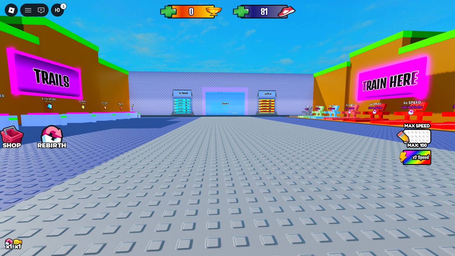 Roblox running progression game