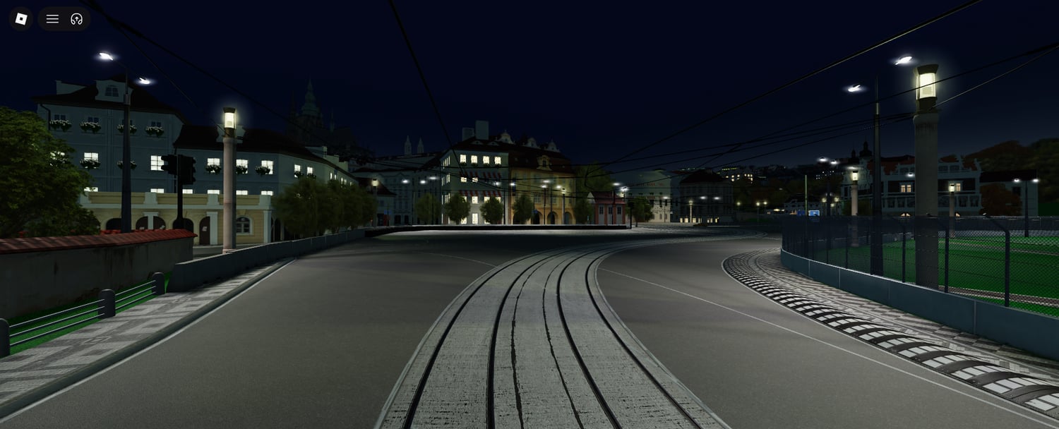 Roblox nighttime European city map