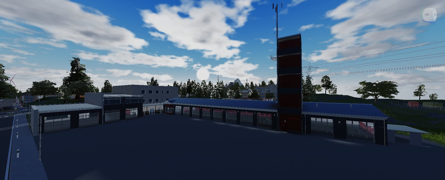 Roblox roleplay map with enterable buildings