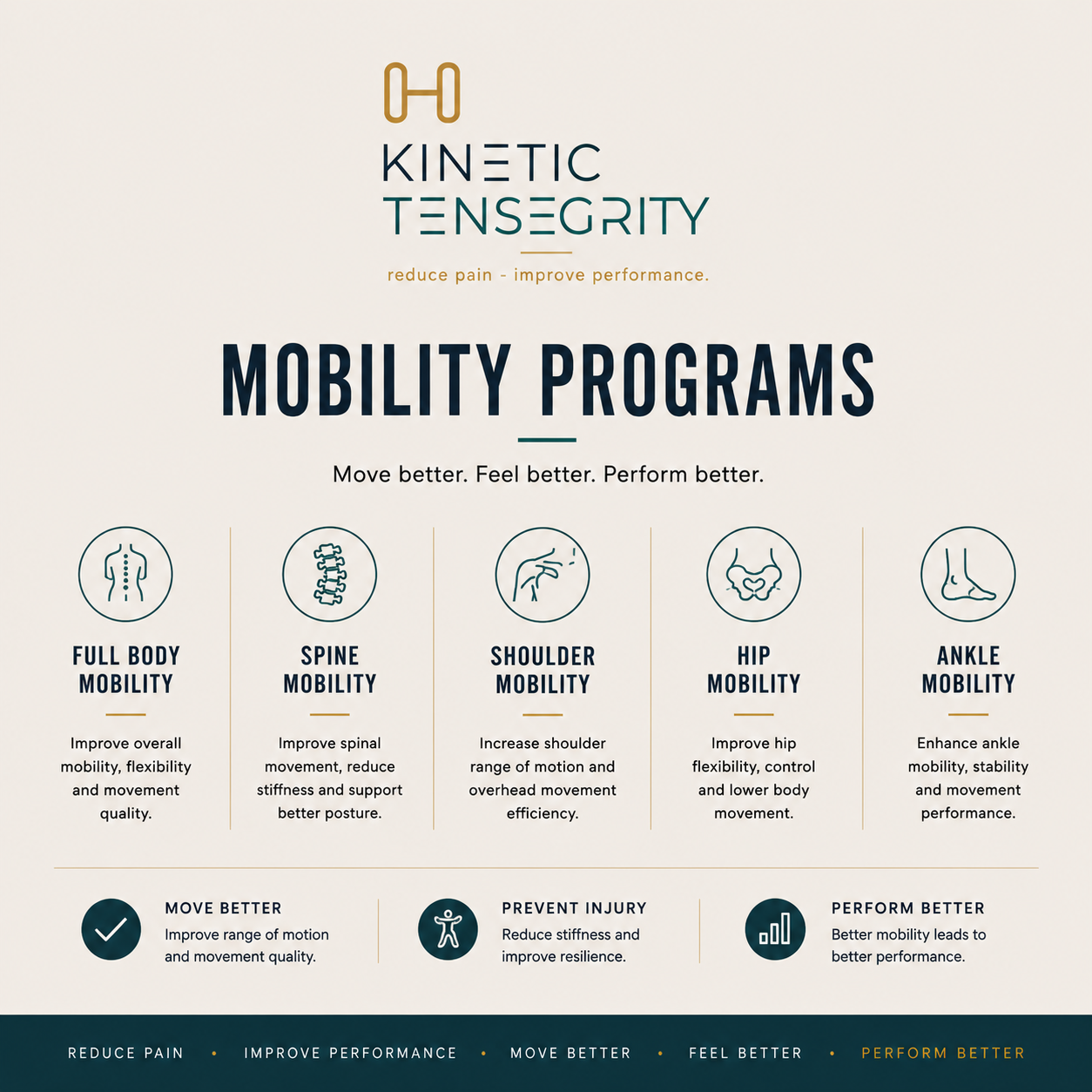 Mobility Programs to Move Better & Reduce Pain | Kinetic Tensegrity