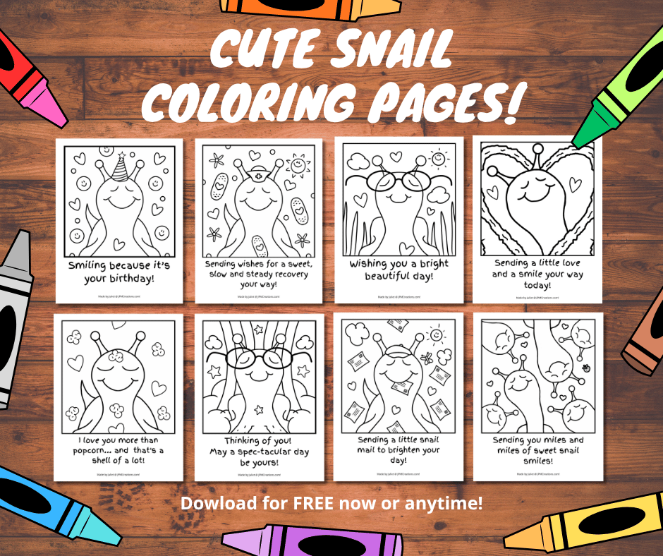 FREE Cute Snail Coloring Pages Image