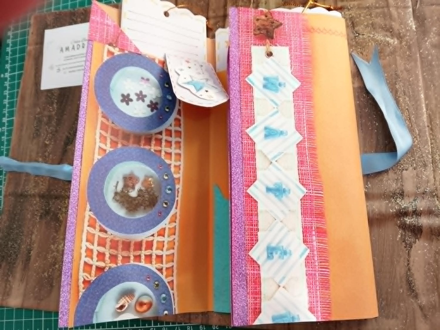 amadriadi, junk journal pocket, scrapbook,
