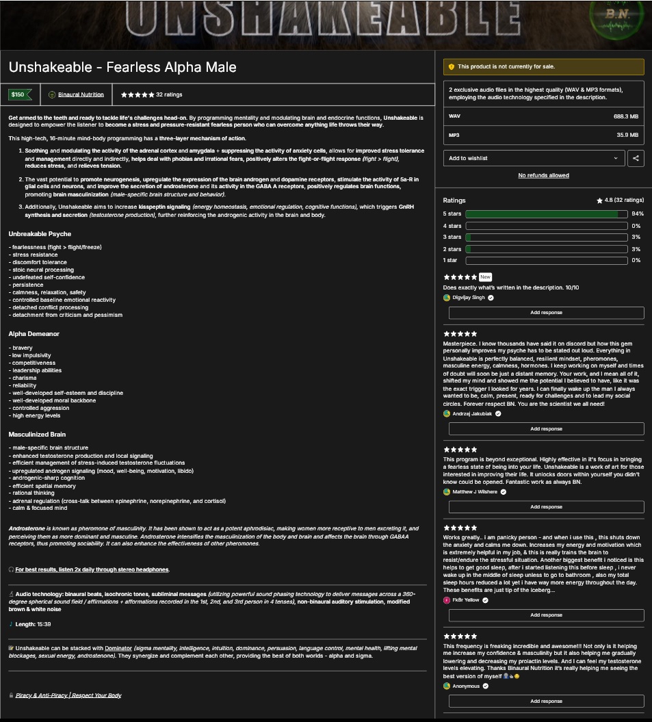 Reviews - Binaural Nutrition - Unshakeable