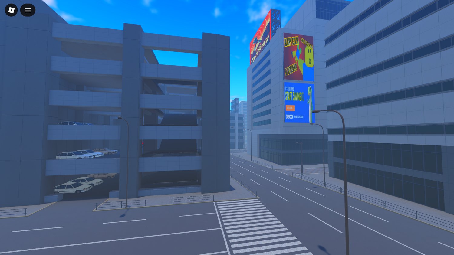 Roblox detailed city intersection