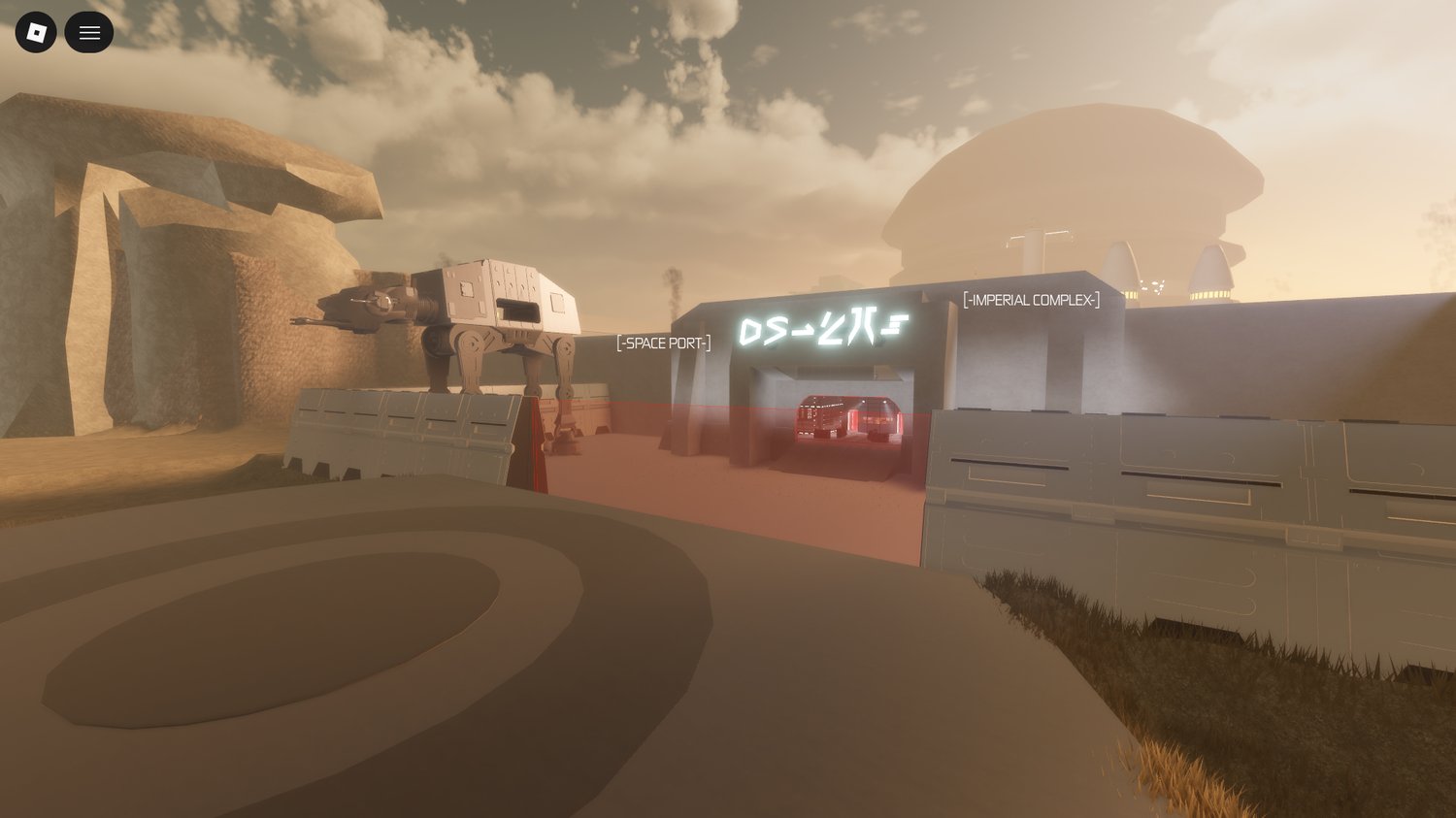 Roblox sci-fi city streets and buildings