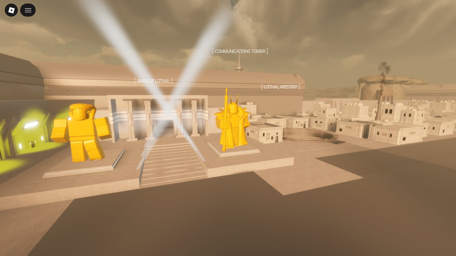 Roblox futuristic spaceport environment
