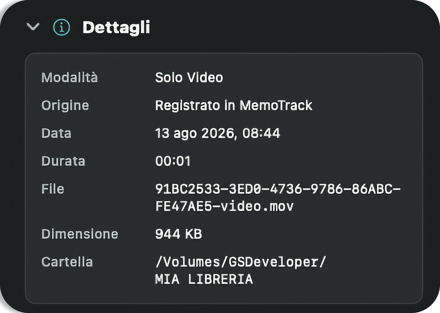MemoTrack